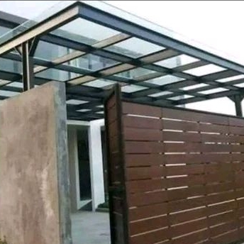 atap kaca tempered kanopi teras rumah