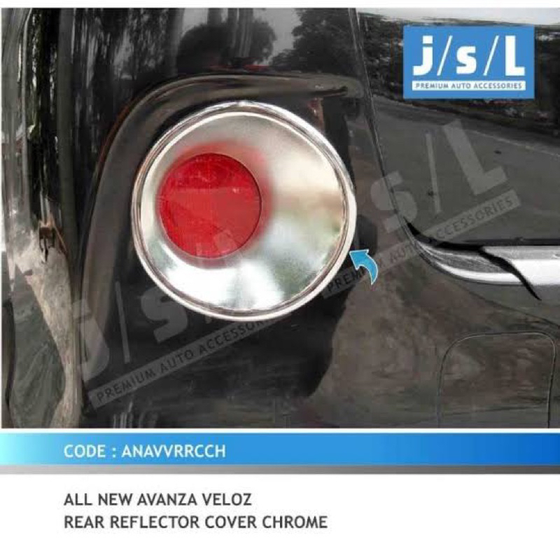 ALL NEW AVANZA VELOZ 2012 2014 2015 GARNISH REFLEKTOR RING MATA KUCING BELAKANG BAGASI MOBIL COVER C