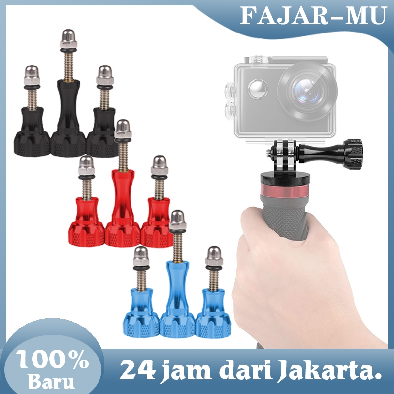3pcs Thumb Knob Screw Aluminium Baut Screw Alat Mounting Kamera Aksi Gopro Thumb Screw