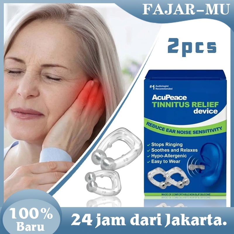 2pcs Tinnitus Relief Klip Meredakan Tinitus Pengobatan Alat Kesehatan Telinga Untuk Tinnitus Relief
