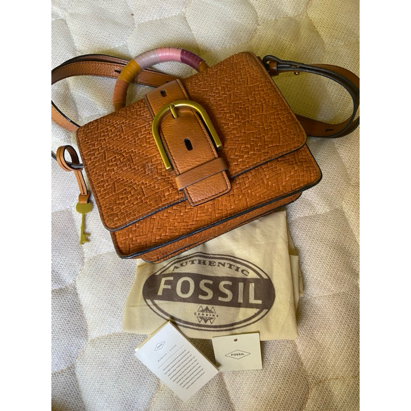 Preloved tas fossil original willey top handle tan