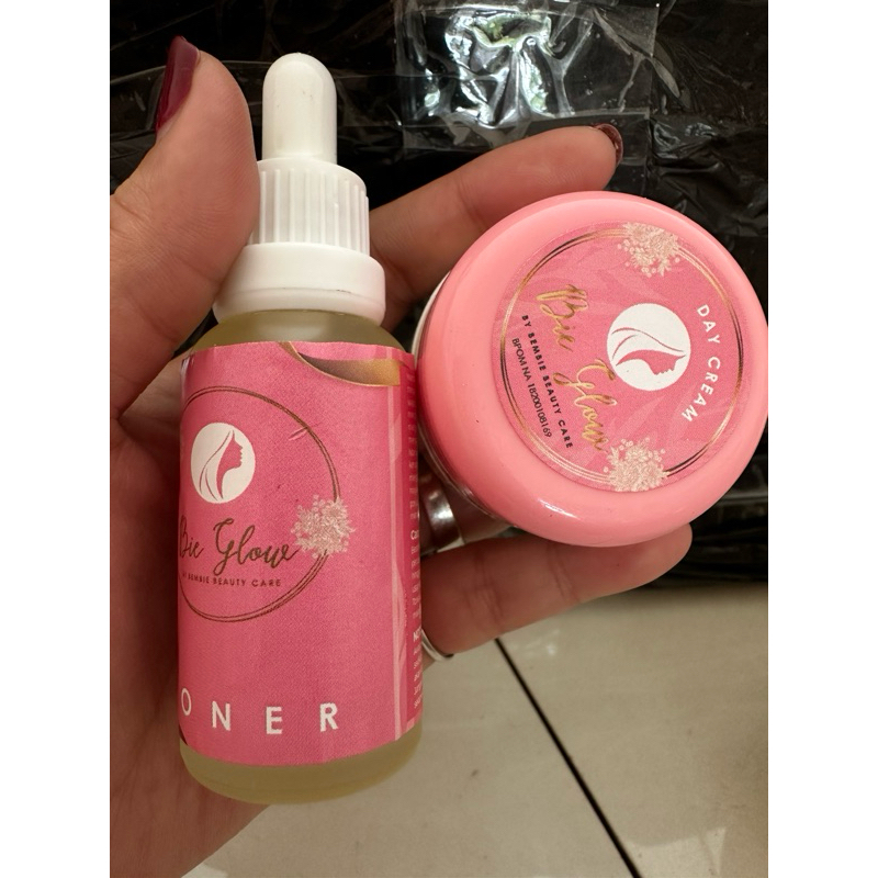 toner dan cream bie glow pilih siang/malam