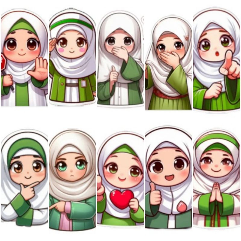 

stiker emoji muslimah