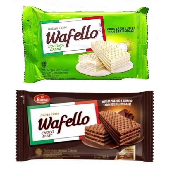 

WAFELLO 43gr WAFER COKELAT COCONUT CREAM