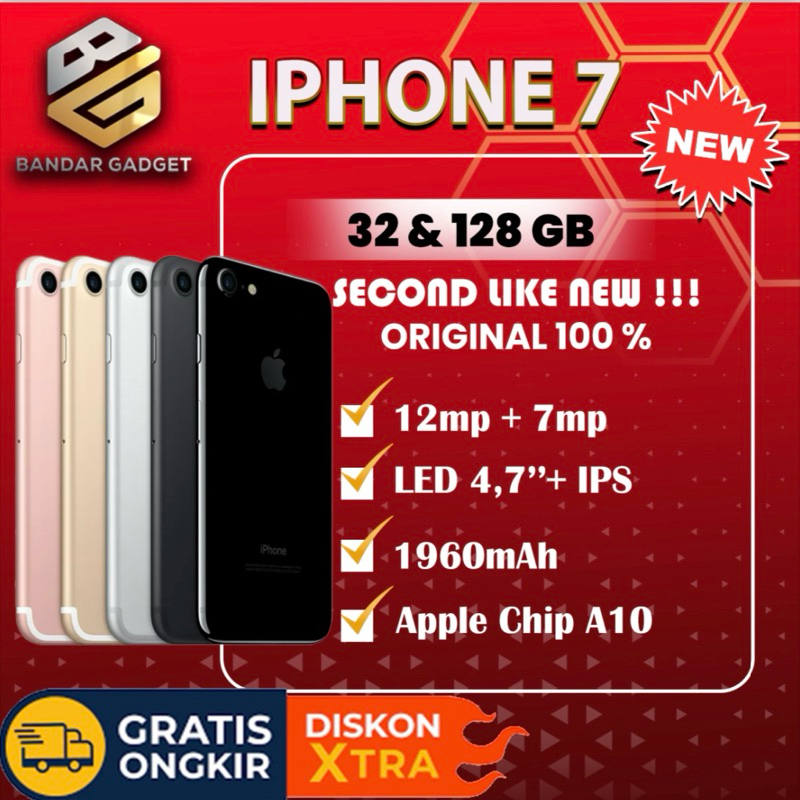 Handphone / HP / IP / IPHONE 7 32GB/128GB INTER/IBOX GARANSI IMEI PERMANEN