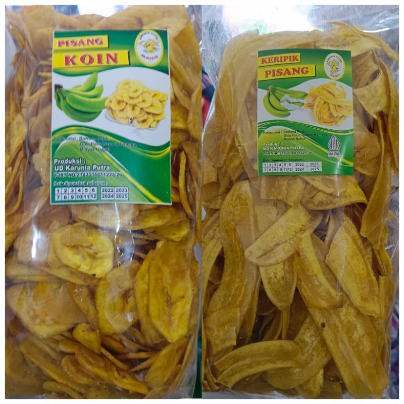 

CAMILAN KERIPIK PISANG KOIN DAN PISANG PANJANG RASA MANIS GURIH RENYAH ENAK HALAL BERAT KURLEB 500GR