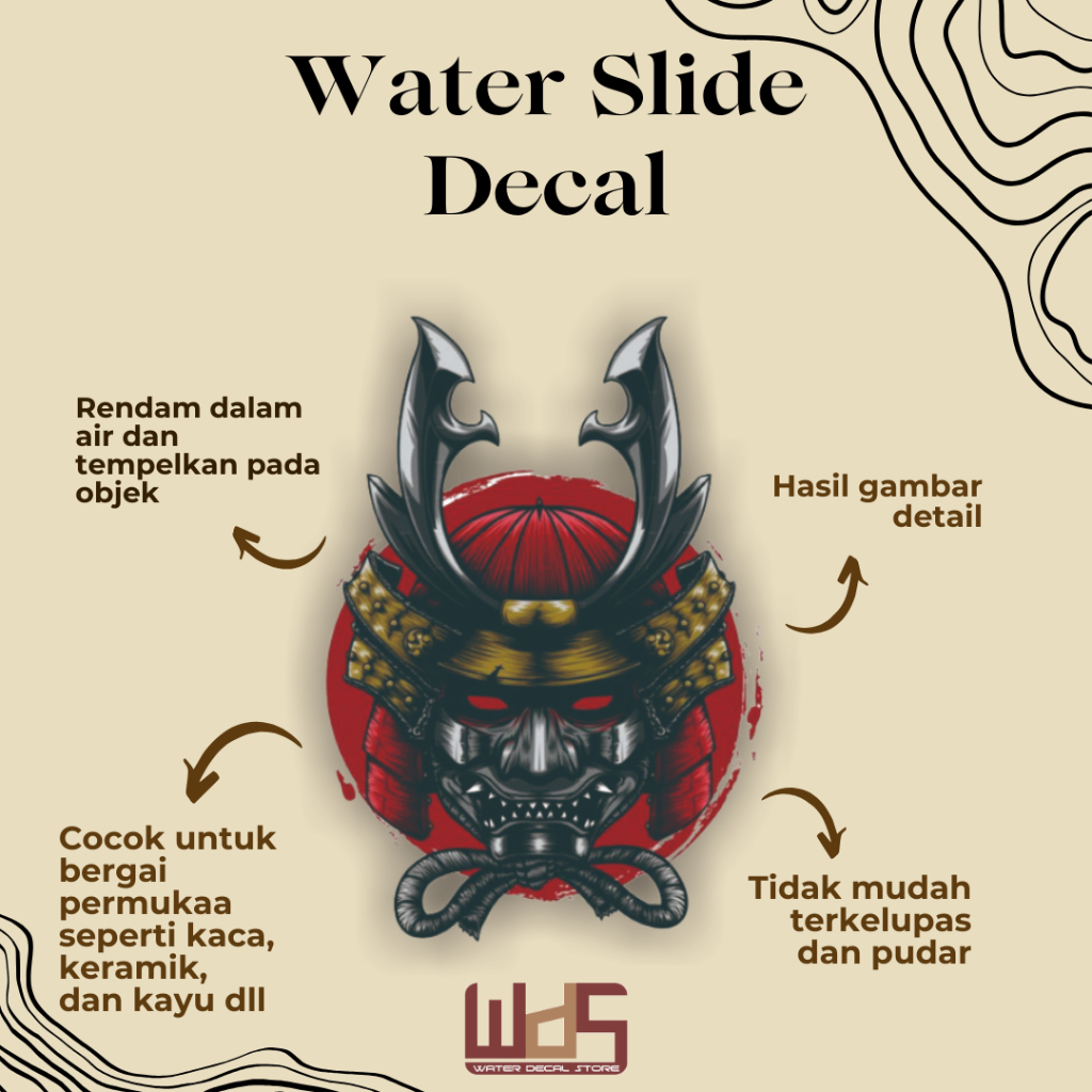 

WATER SLIDE DECAL JEPANG WARRIOR / DECAL AIR / STIKER AIR / MERCHANDISE