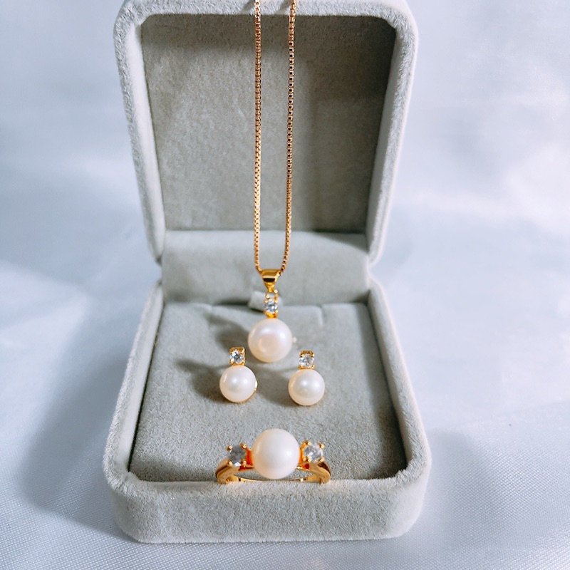 set perhiasan mutiara asli lombok set rhodium mutiara tawar asli lombok