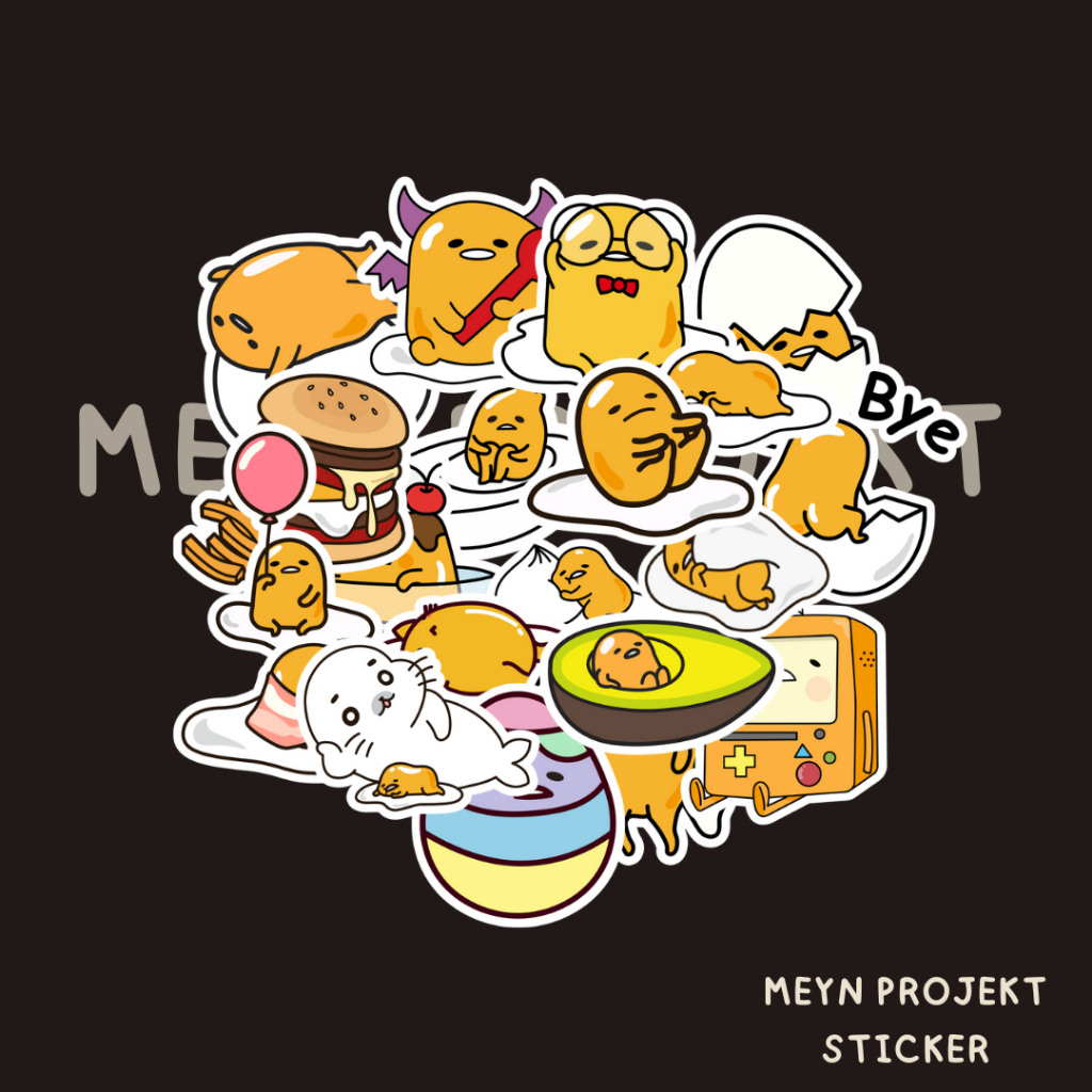 

Stiker Gudetama | Stiker tempel kartun Botol minum, laptop, helm, buku