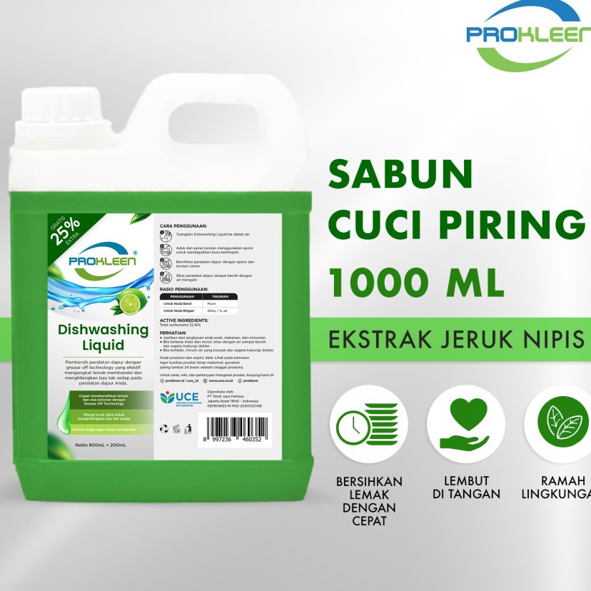 Toko Spesial PROKLEEN Sabun Cuci Piring Dishwashing 1mL