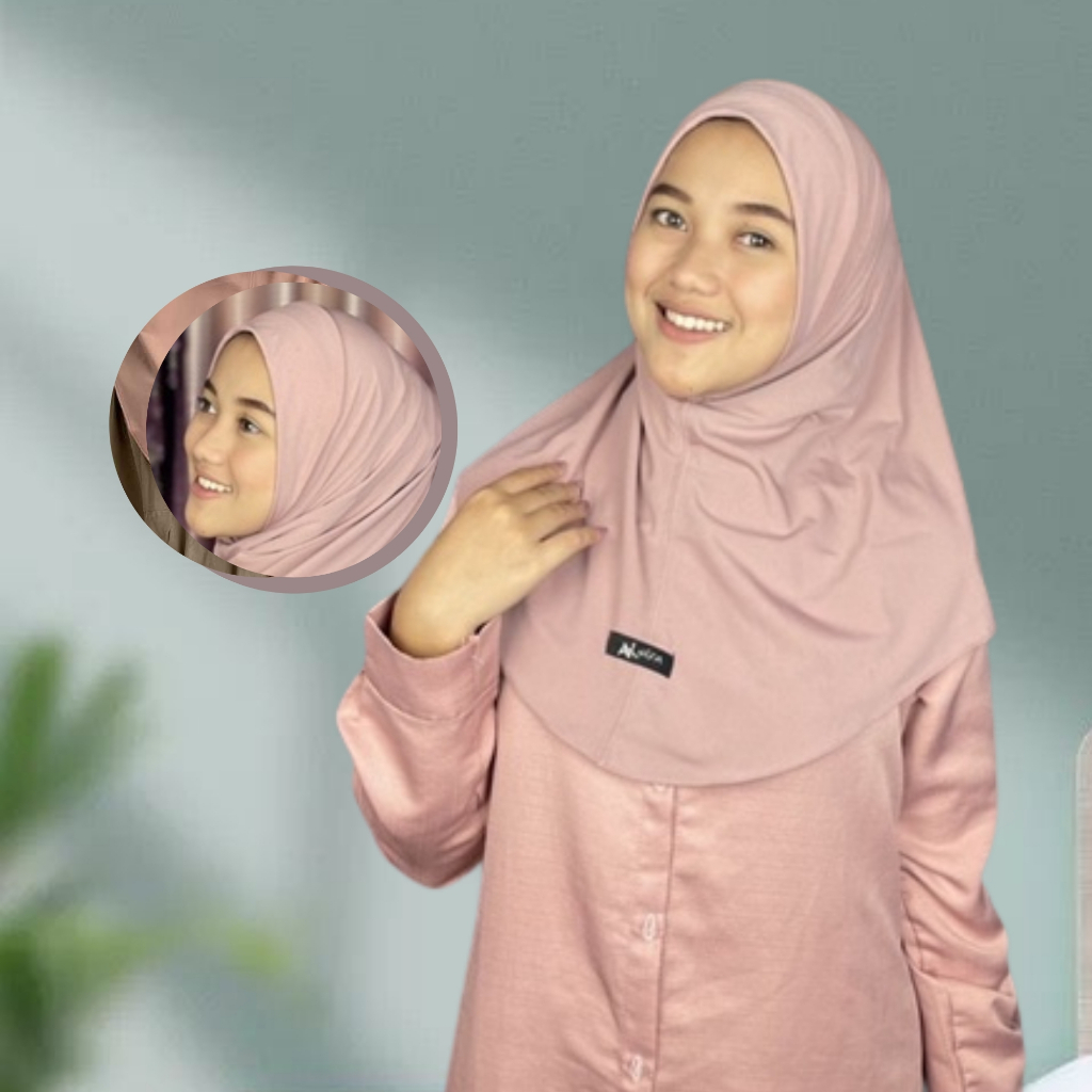 Alwira Hijab Ayla Bergo Hamidah ped malay Jersey Size  M Hijab Sport Jersey Premium kerudung olahraga kerja sehari hari