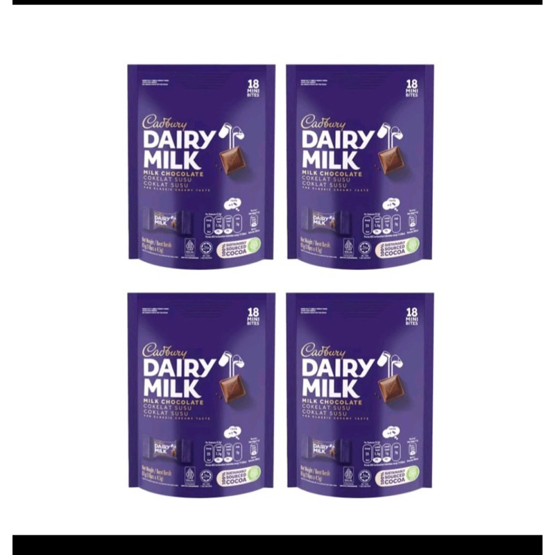 

Cadbury Dairy Milk Cokelat Sharebag Isi 18 x 4