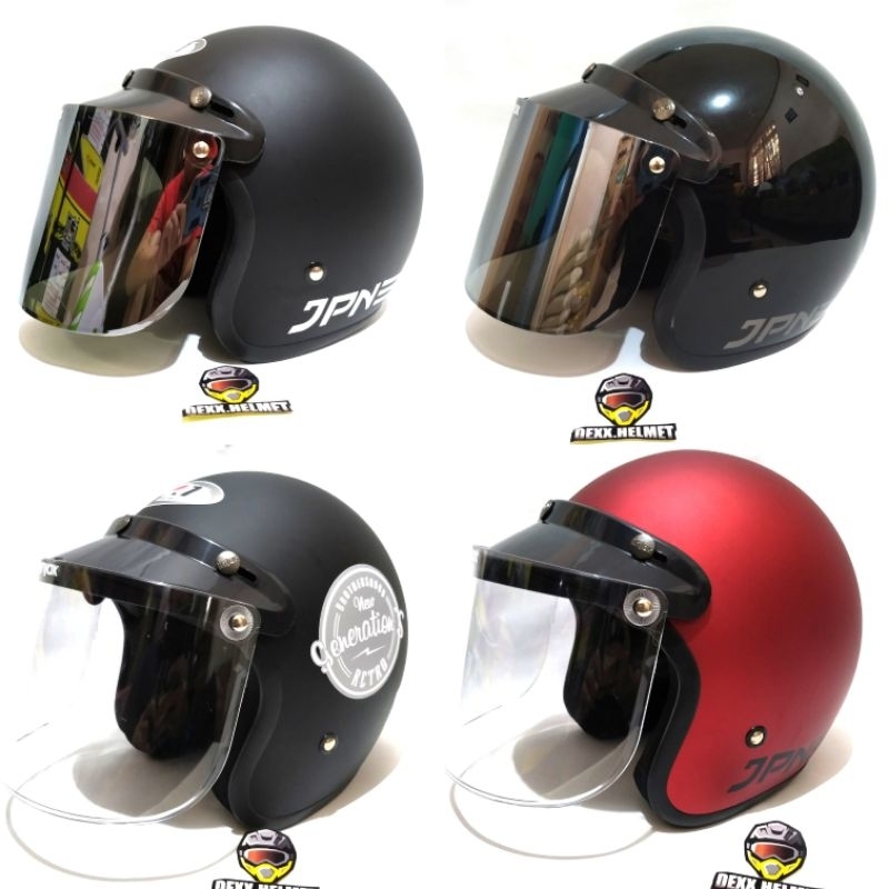 Promo Helm Bogo JPN ARC Classic Original Kaca Datar Injak SNI + Free Kardus