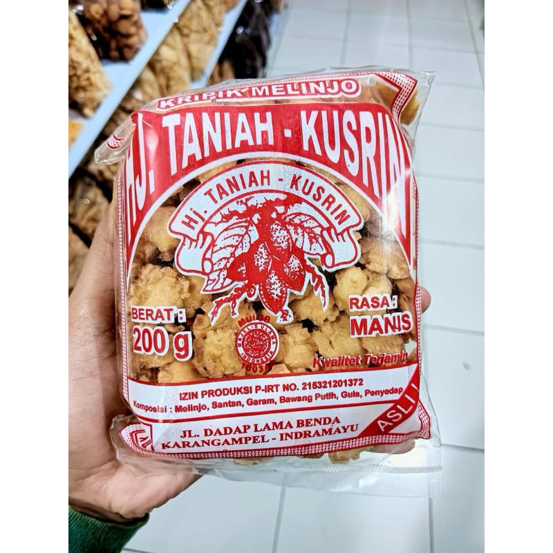 

Keripik melinjo manis dan gurih