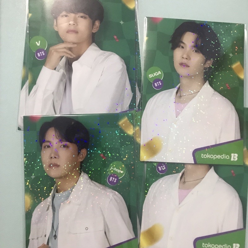OFFICIAL POSTCARD BTS TOKO HIJAU SUGA JIN JHOPE RM V TAEHYUNG JIMIN