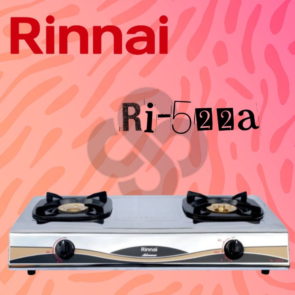 Rinnai RI522A Kompor Gas 2 Tungku RI 522A RI 522 A