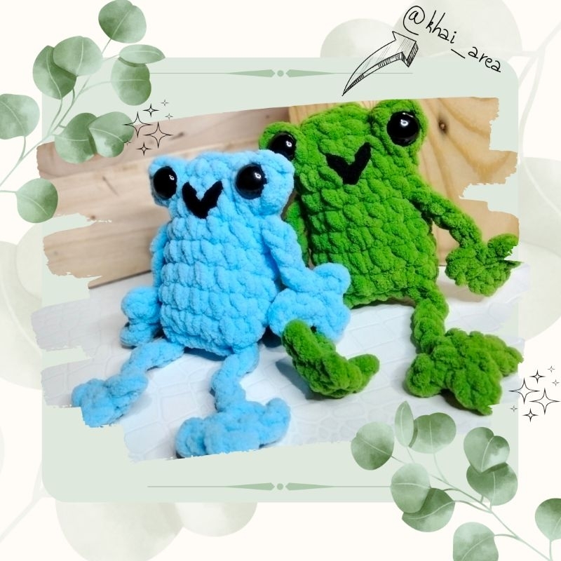 Leggy Frog Amigurumi / Kodok Boneka Rajut / Plushie Frog