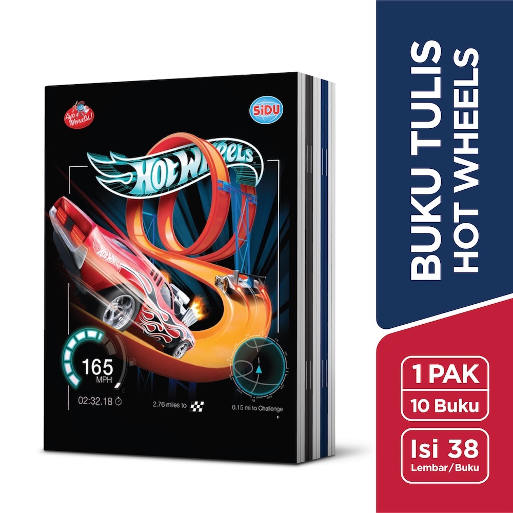 

[1 Pak isi 10 Buku] SiDU Buku Tulis Hot Wheels 38 Lembar