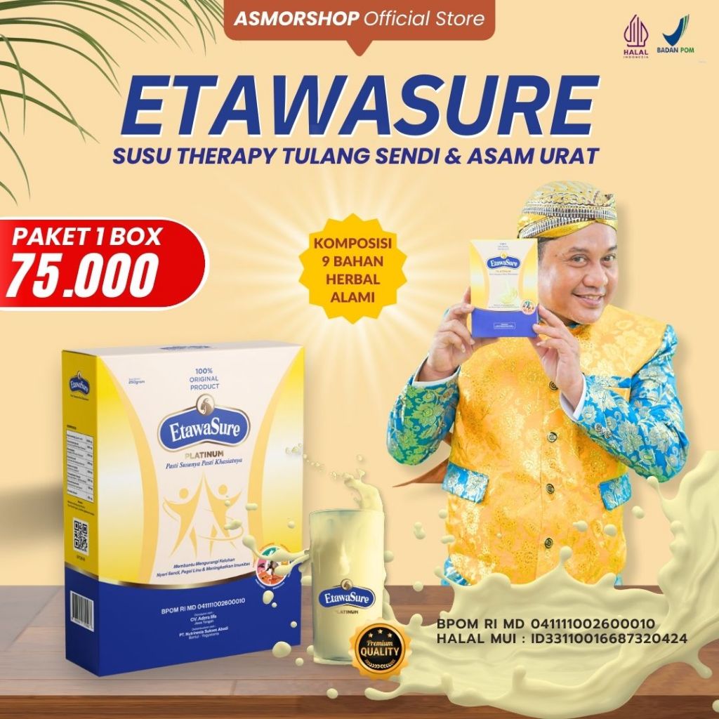 

Etawasure Platinum Susu Kambing Etawa Rasa Jahe 250gram Susu Untuk Nyeri Sendi dan Asam Urat Terbaik
