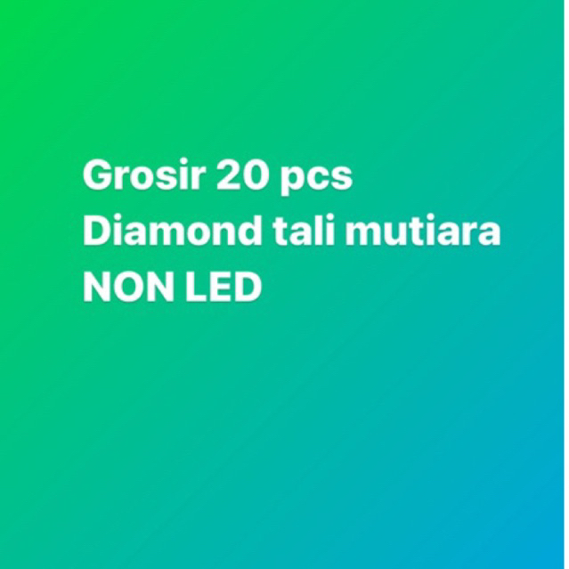 GROSIR TASBIH NON LED DIAMOND 20PCS TALI MUTIARA KUPU KUPU