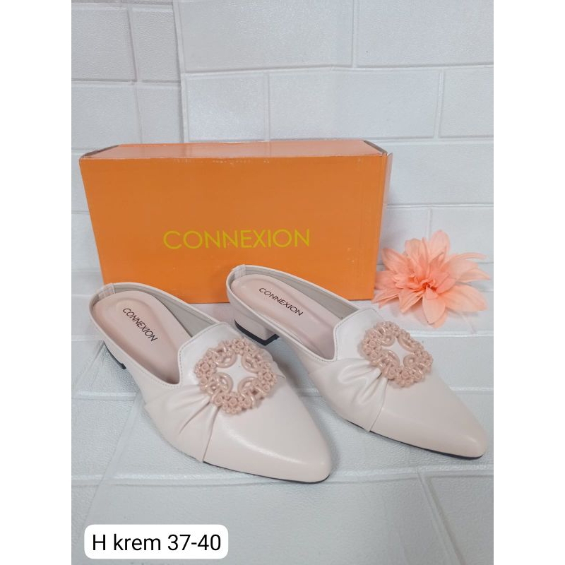 Sandal  Pesta Wisuda Kondangan H motif pita gelembung conn hak 3cm size 37-41 sandal wanita brand ma