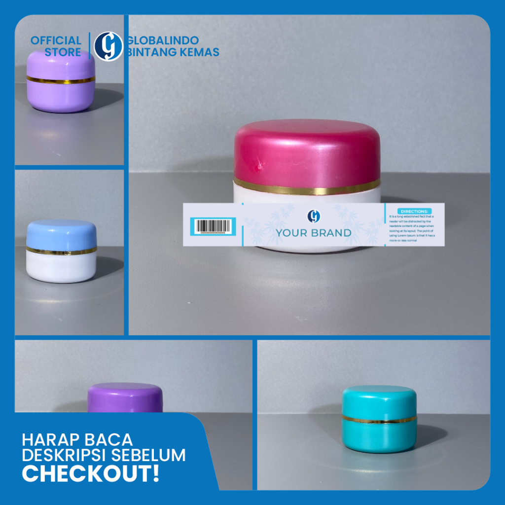 

Stiker Label Skincare Pot Cream | Cetak Label Stiker Skincare | Pot Plastik Jar Light