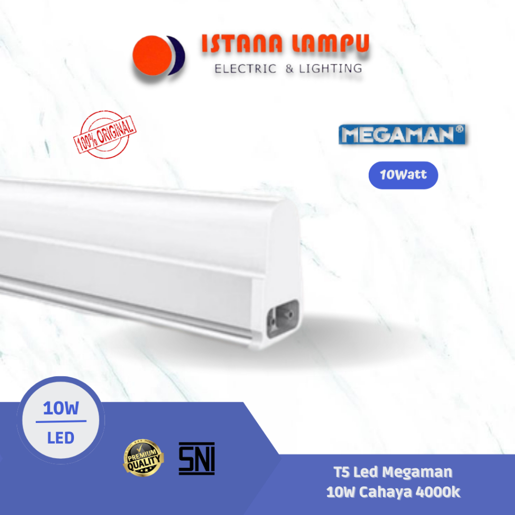 T5 Lampu Batten LED Tube Indoor 10Watt 4000K megaman