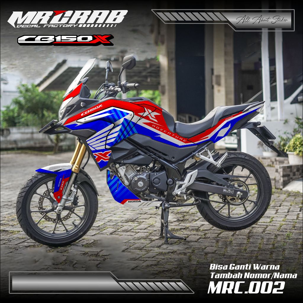 DECAL HONDA CB150X - STICKER DECAL HONDA CB150X MOTIF SIMPLE GRAFIK MRC.002