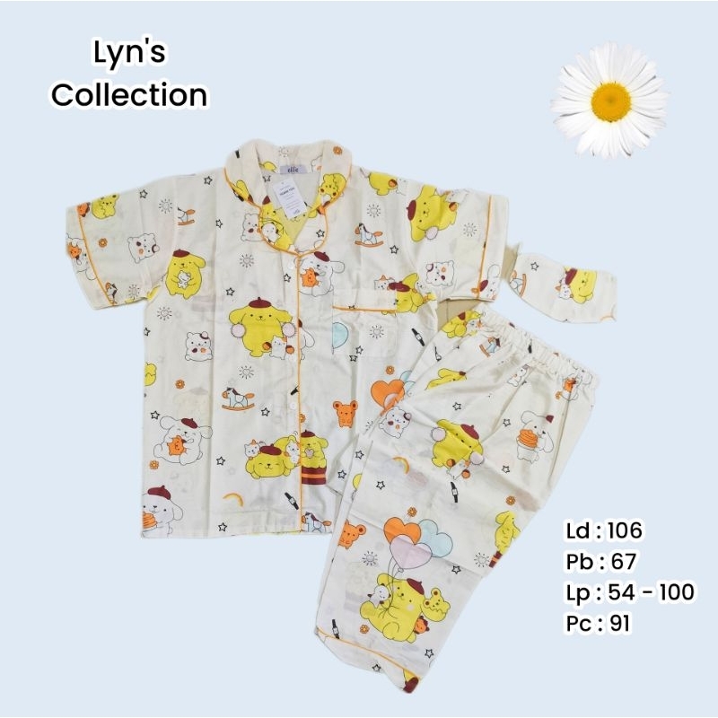 Baju tidur wanita one set / Baju tidur wanita premium / piyama tangan pendek / piyama celana panjang