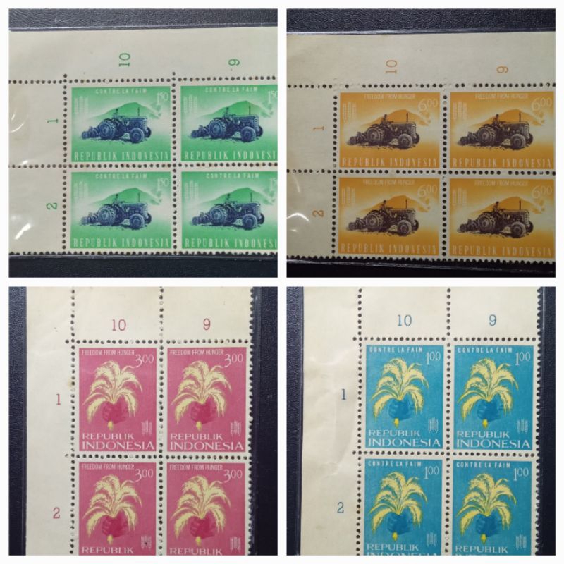 

peangko republik indonesia kondisi min x 4 lembar