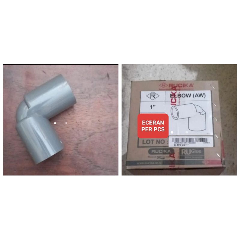 Knee L Elbow Rucika 1" Inch Sambungan Pipa PVC