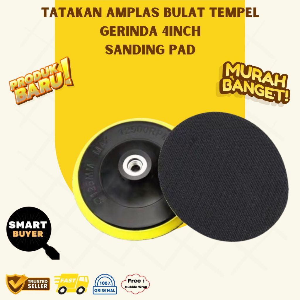 Tatakan Amplas Bulat Tempel Gerinda 4inch Sanding Pad