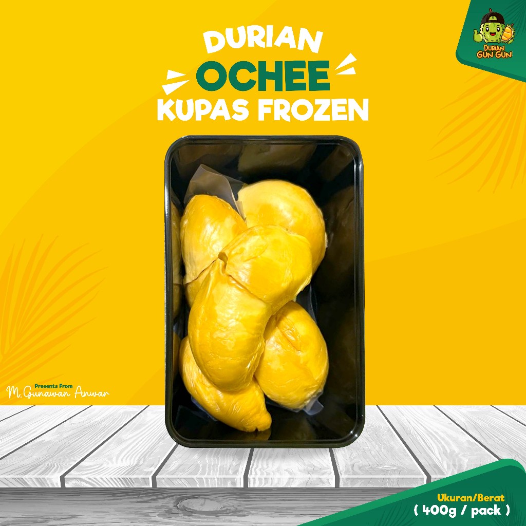 

Durian Ochee malaysia Duren kupas Frozen 400gr