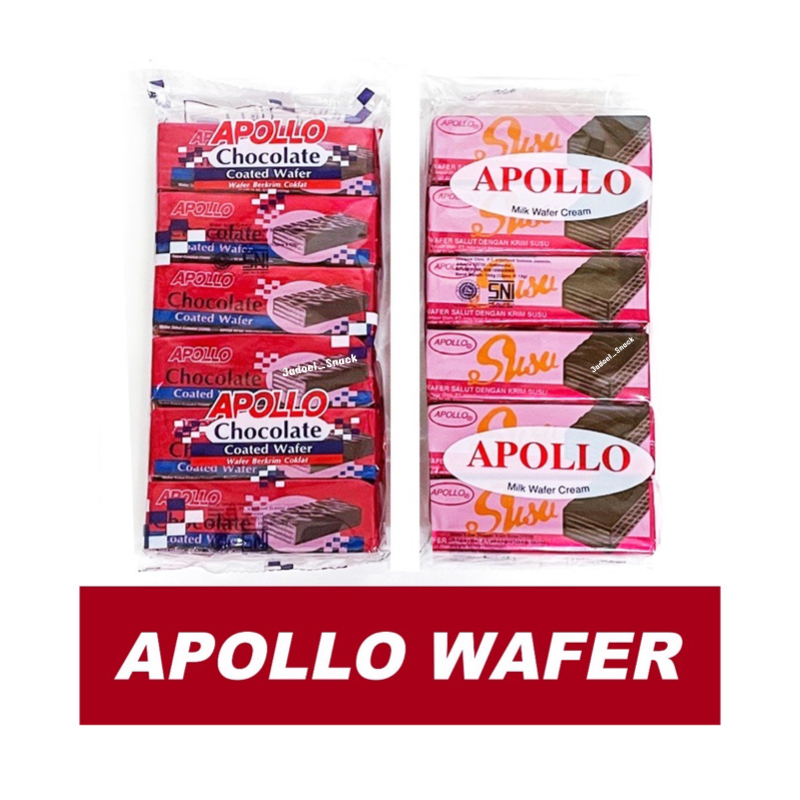 

Apollo Wafer Biskuit Milk Cokelat isi 12 x 12 Gr Rasa Susu Coklat by Jadoelsnack