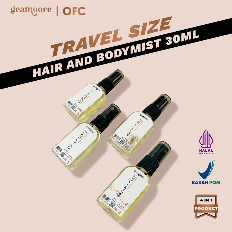 GEAMOORE HAIR AND BODY MIST TRAVEL SIZE