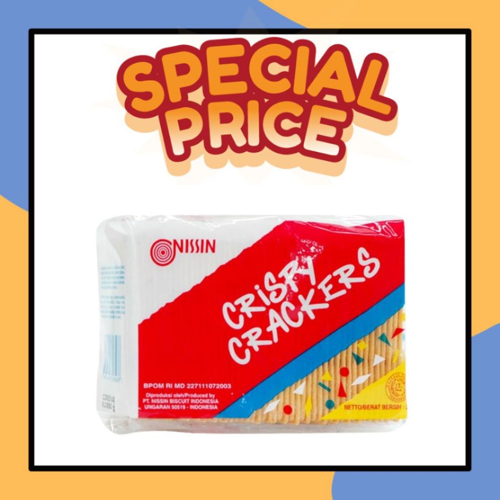 

Nissin Crispy Crackers 250gr Kemasan Kecil Biskuit Krekers