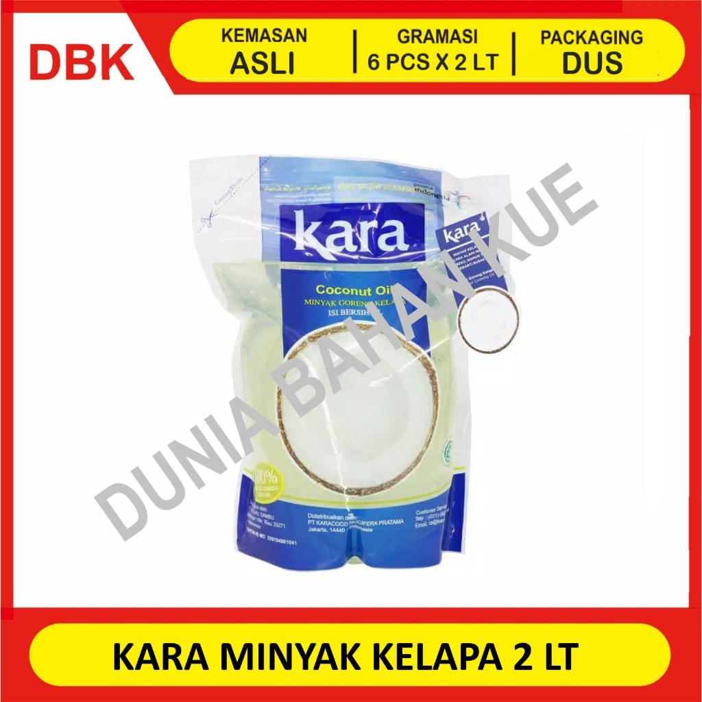 

KARA MINYAK KELAPA / COCONUT OIL / MINYAK GORENG 2 LT - 1 DUS 6 PCS