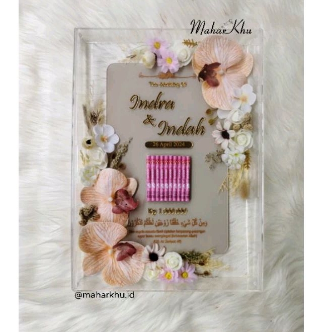 Mahar akrilik anggrek mahar pernikahan kekinian