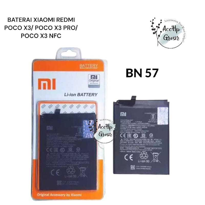 Baterai Batre BN 57 Pocophone POCO X3 / POCO X3 PRO / POCO X3 NFC BN57 BN 57 Batre Batrei Batrai