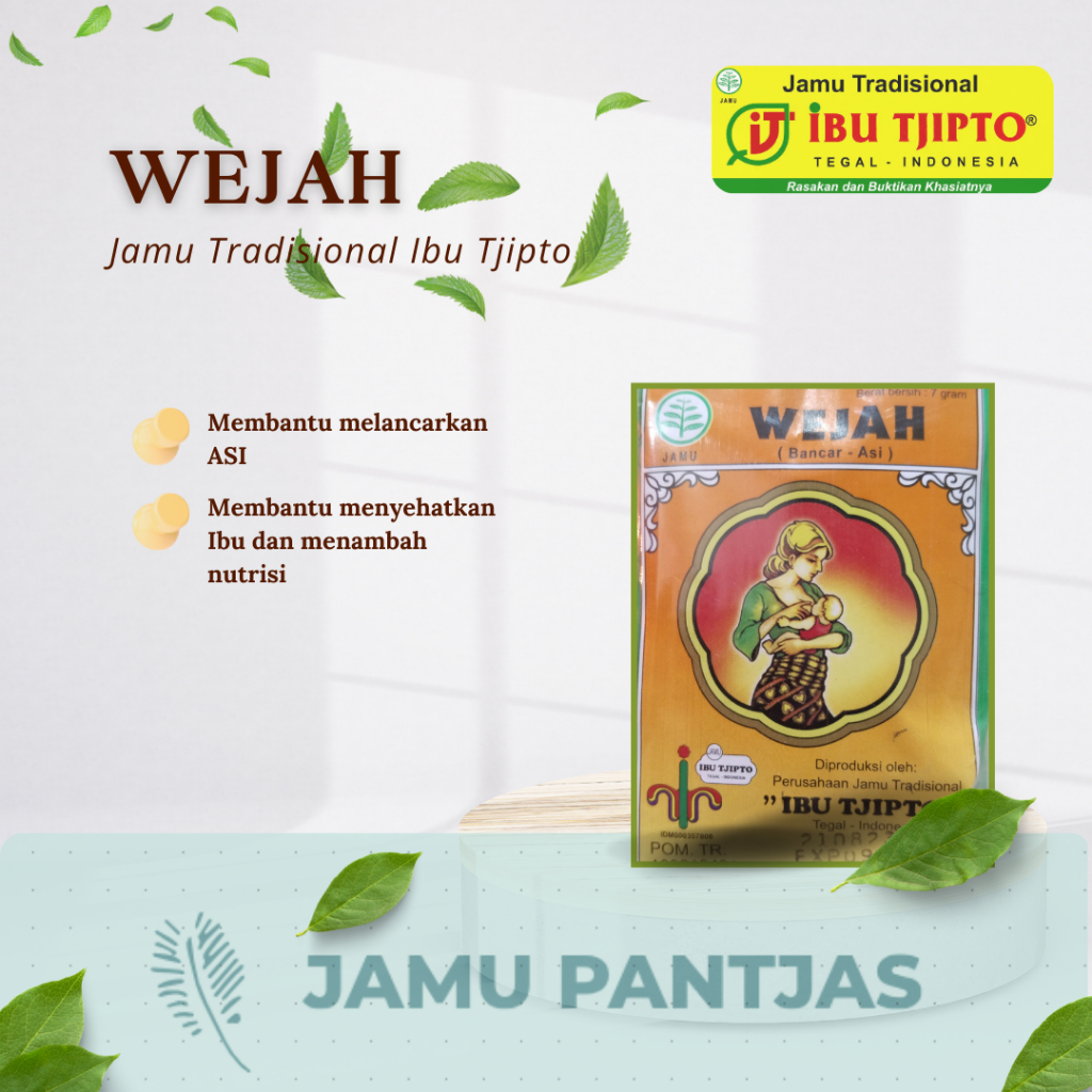 

JAMU WEJAH (LANCAR ASI) ~ IBU TJIPTO ISI 10 SACHET