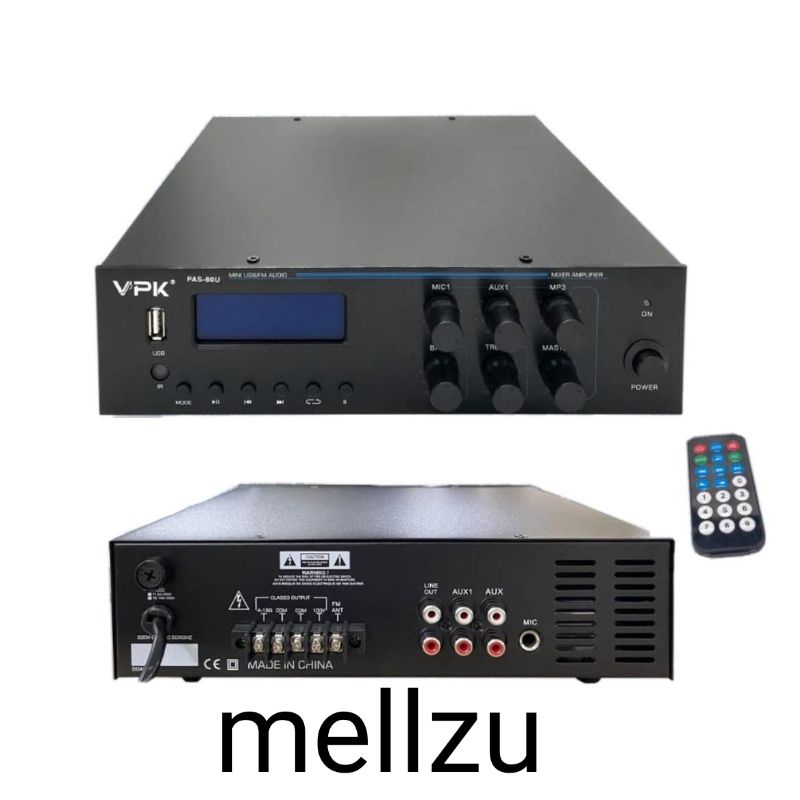 Amplifier Public Address VPK PAS 80U Original 80 Watt