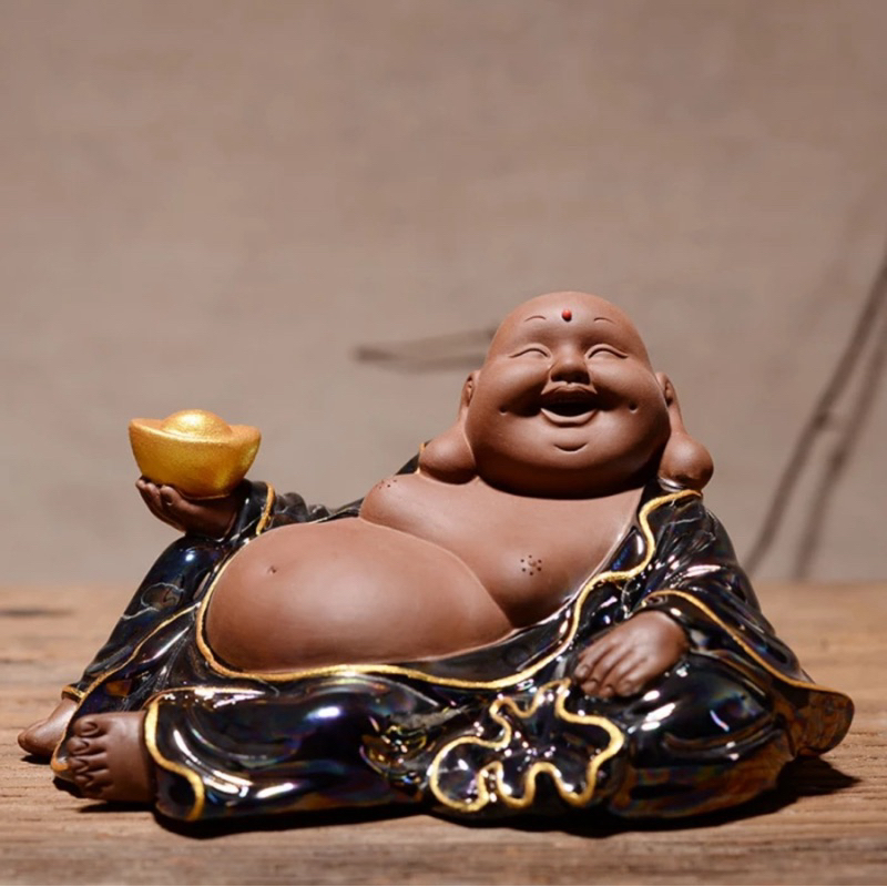 Zisha Ceramic Maitreya Buddha