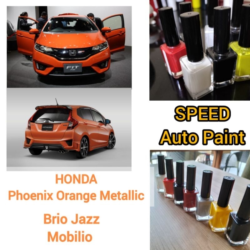 CAT OLES PENGHILANG BARET MOBIL HONDA ORANGE METALLIC JAZZ BRIO MOBILIO