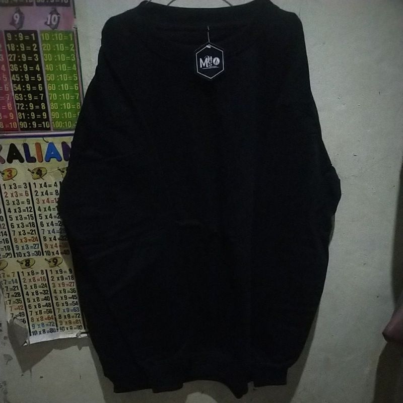 Sweater Crewneck CN Hitam Cowok New