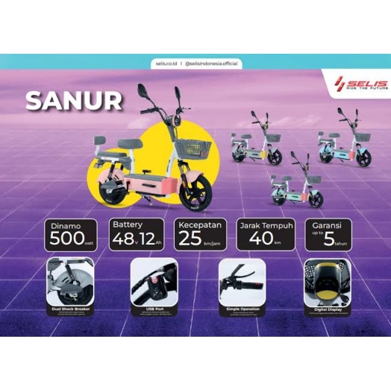 NEGO Selis Sanur Sepeda Listrik Biru Bisa