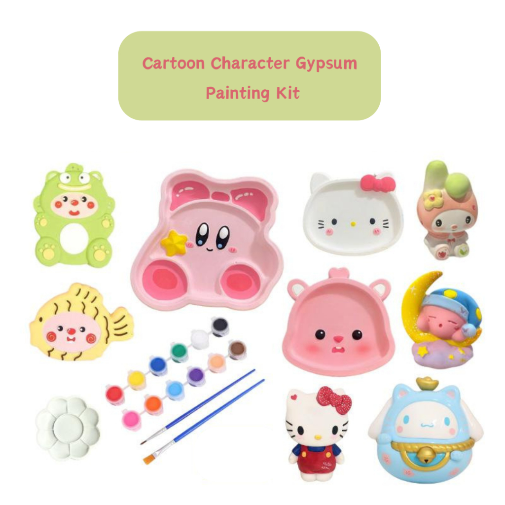 

[HARU] Cartoon Character DIY Gypsum Painting Kit Set DIY Sanrio Gypsum Tray Goodie