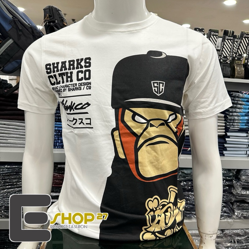 kaos pria brand SHARKS - SGB1 R 0780