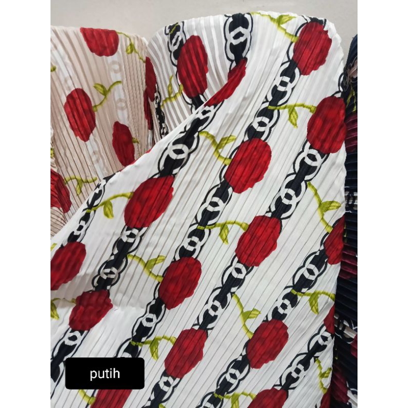 KAIN SATIN PLISKET MOTIF BUNGA / BAHAN SATIN PLISKET MOTIF BUNGA / KAIN SATIN PLISKET MOTIF CANTIK /