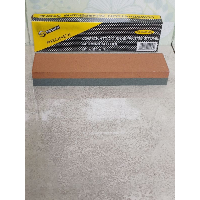 Batu Asah / Ungkal Prohex 8" x 2" x 1" Ungkal Beji / Combination Sharpening Stone Aluminium Oxide