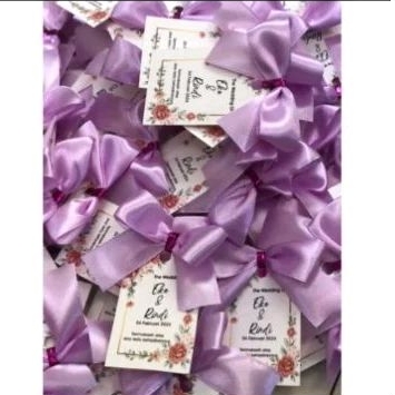 

(55pcs)Pita&Tag souvenir pernikahan pita jadi kartu souvenir